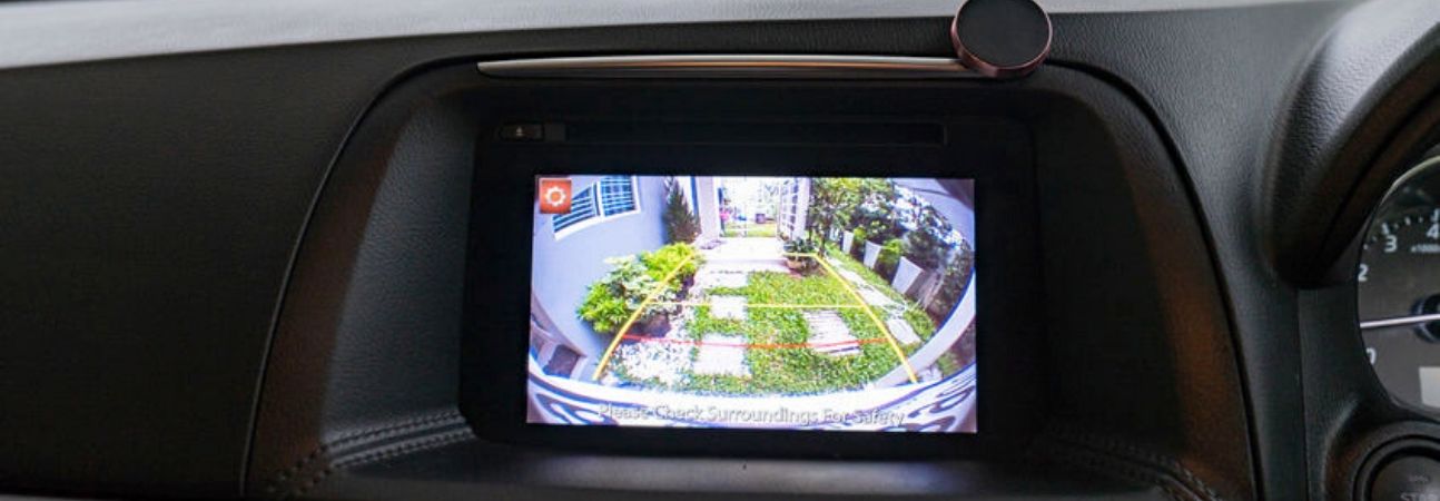 a car with a back up camera