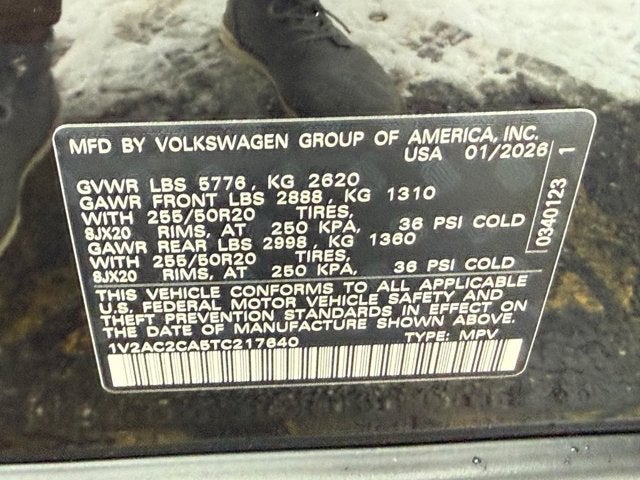 2026 Volkswagen Atlas Cross Sport 2.0T SEL R-Line Black