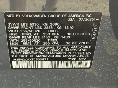 2026 Volkswagen Atlas 2.0T SEL