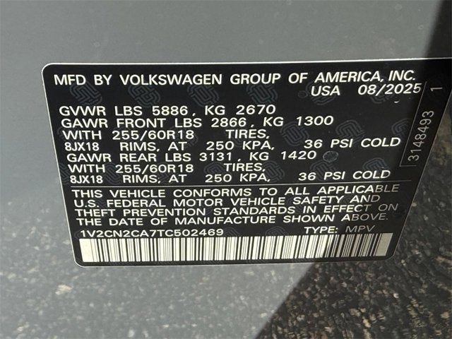 2026 Volkswagen Atlas 2.0T Peak Edition