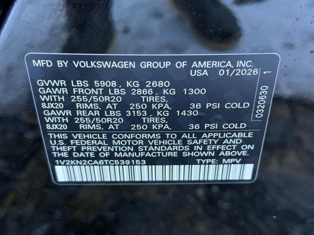 2026 Volkswagen Atlas 2.0T SE w/Technology