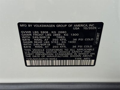 2026 Volkswagen Atlas 2.0T SE