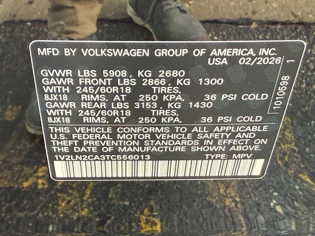 2026 Volkswagen Atlas 2.0T SE