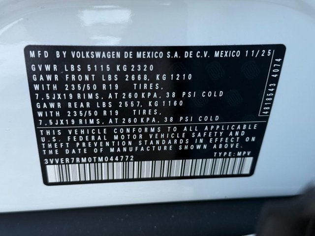 2026 Volkswagen Tiguan SE