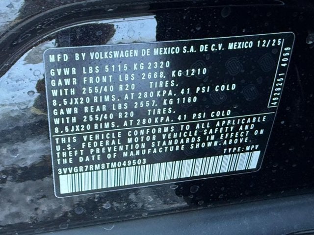 2026 Volkswagen Tiguan SE R-Line Black