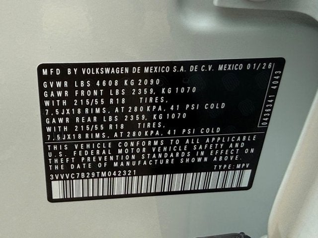 2026 Volkswagen Taos SE