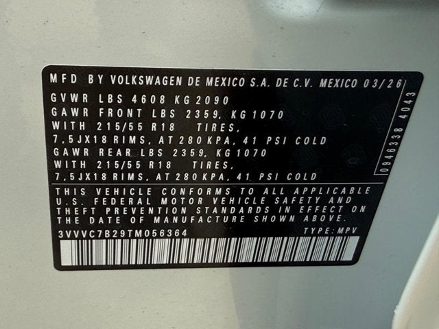 2026 Volkswagen Taos SE