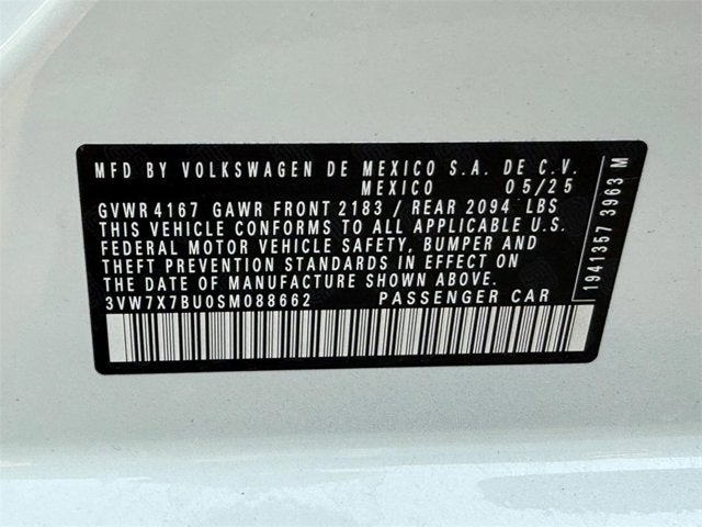 2025 Volkswagen Jetta SE