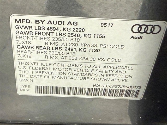 2018 Audi Q3 2.0T Premium quattro