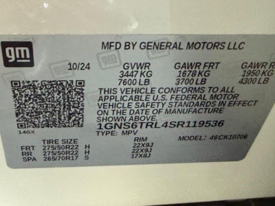 2025 Chevrolet Tahoe High Country