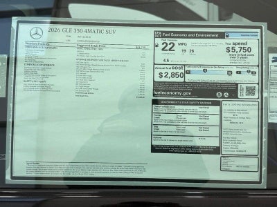 2026 Mercedes-Benz GLE GLE 350 4MATIC®