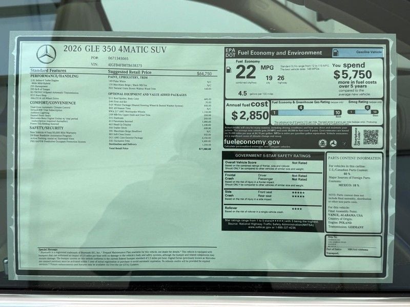 2026 Mercedes-Benz GLE GLE 350 4MATIC®