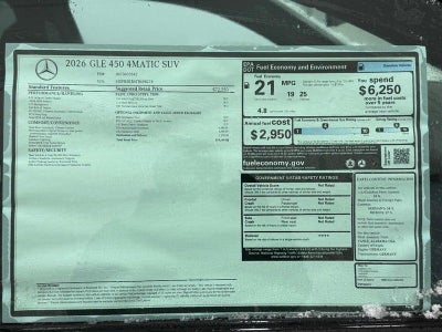 2026 Mercedes-Benz GLE GLE 450 4MATIC®