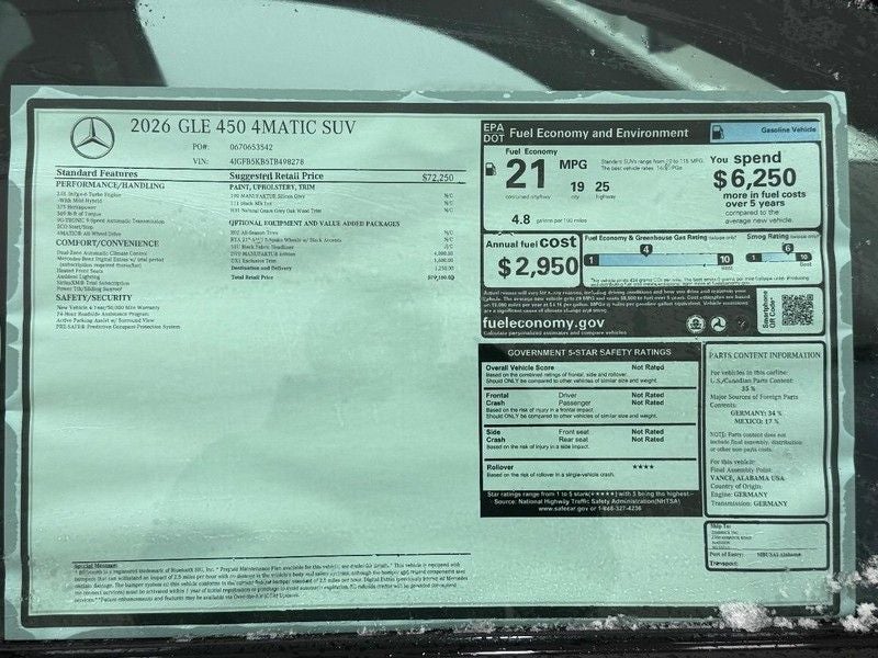 2026 Mercedes-Benz GLE GLE 450 4MATIC®