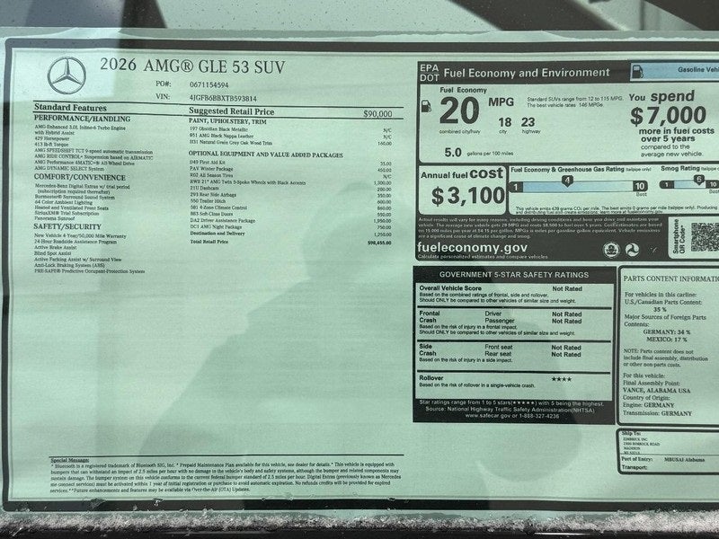 2026 Mercedes-Benz GLE GLE 53 AMG® 4MATIC®