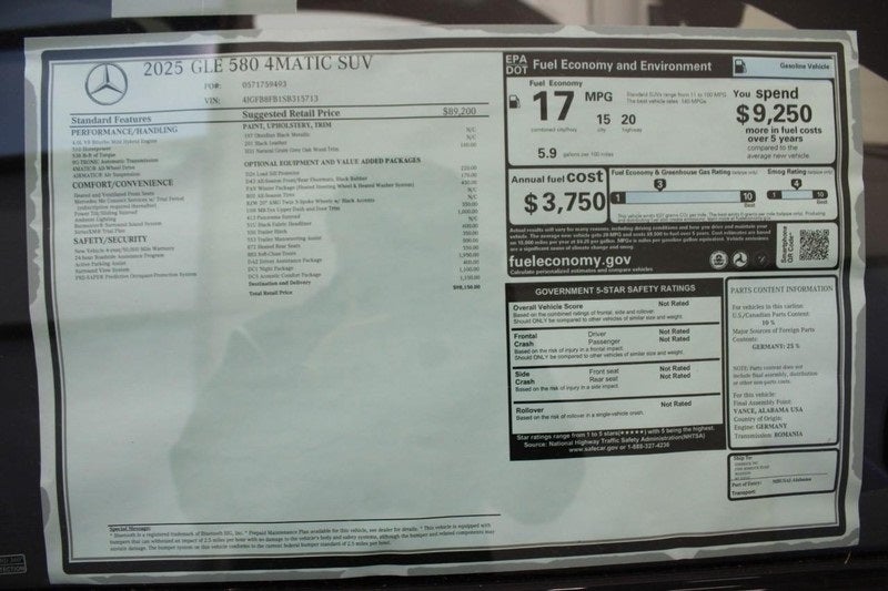 2025 Mercedes-Benz GLE GLE 580 4MATIC®