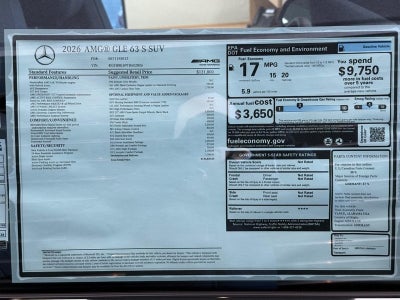 2026 Mercedes-Benz GLE GLE 63 S AMG® 4MATIC®