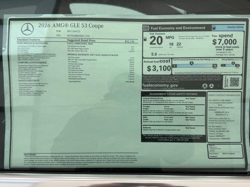 2026 Mercedes-Benz GLE GLE 53 AMG® 4MATIC®