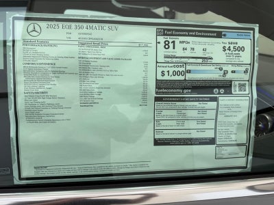 2025 Mercedes-Benz EQE 350 SUV 4MATIC®