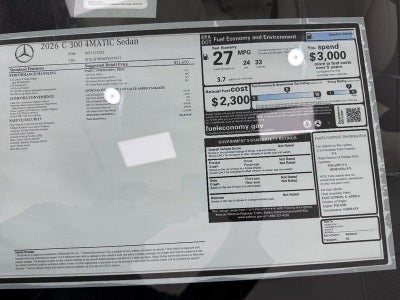 2026 Mercedes-Benz C-Class C 300 4MATIC®