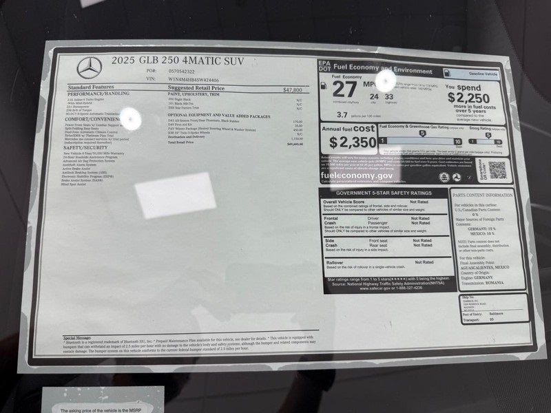 2025 Mercedes-Benz GLB GLB 250 4MATIC®