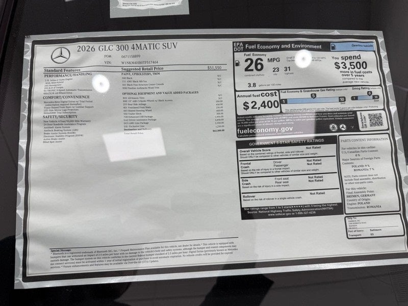 2026 Mercedes-Benz GLC GLC 300 4MATIC®