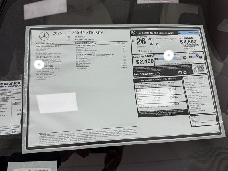 2026 Mercedes-Benz GLC GLC 300 4MATIC®