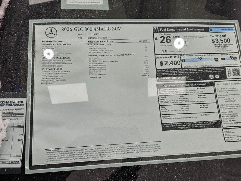 2026 Mercedes-Benz GLC GLC 300 4MATIC®