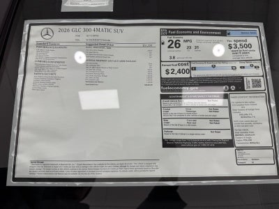 2026 Mercedes-Benz GLC GLC 300 4MATIC®