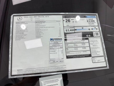 2026 Mercedes-Benz GLC GLC 300 4MATIC®