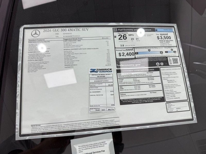 2026 Mercedes-Benz GLC GLC 300 4MATIC®