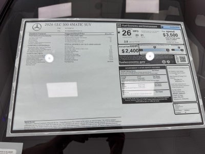 2026 Mercedes-Benz GLC GLC 300 4MATIC®