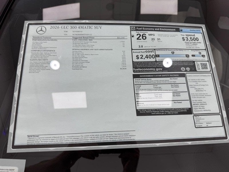 2026 Mercedes-Benz GLC GLC 300 4MATIC®