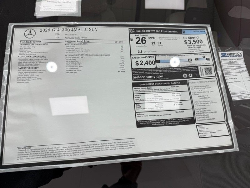 2026 Mercedes-Benz GLC GLC 300 4MATIC®