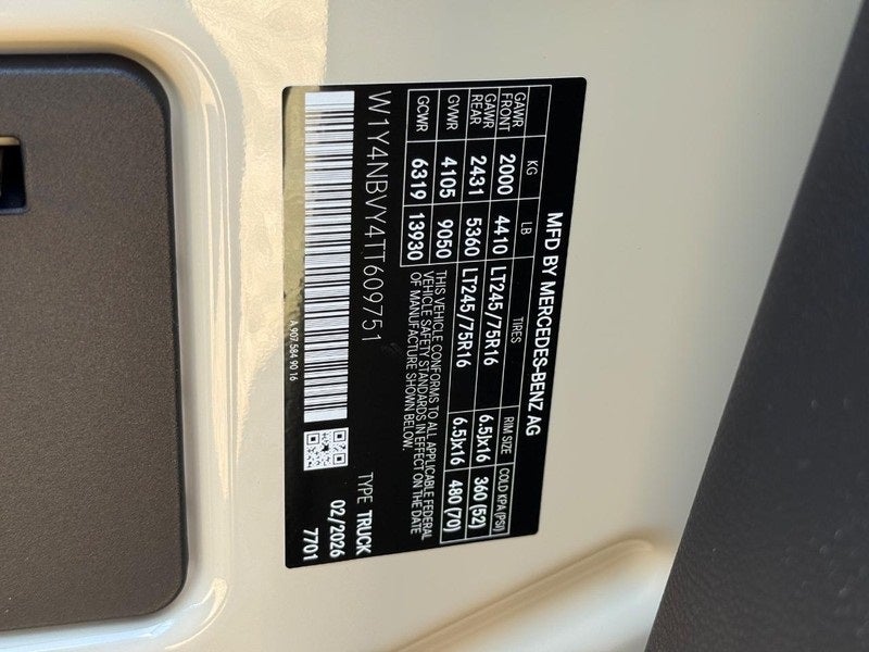 2026 Mercedes-Benz Sprinter 2500 Cargo 144 WB AWD