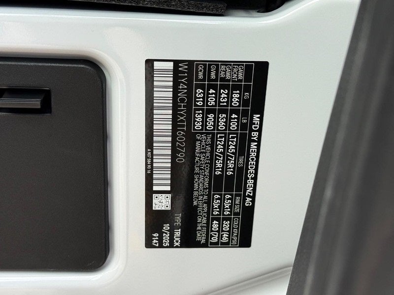 2026 Mercedes-Benz Sprinter 2500 Cargo 170 WB High Roof