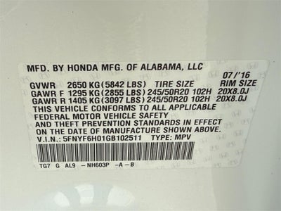 2016 Honda Pilot Elite