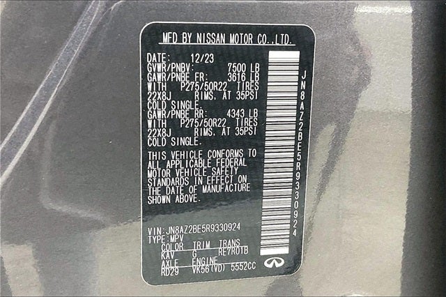 2024 INFINITI QX80 Sensory