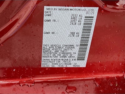 2025 Nissan Altima 2.5 SR