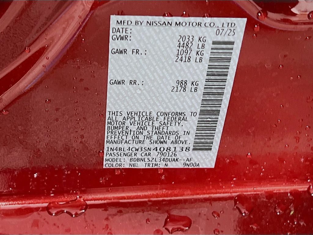 2025 Nissan Altima 2.5 SR