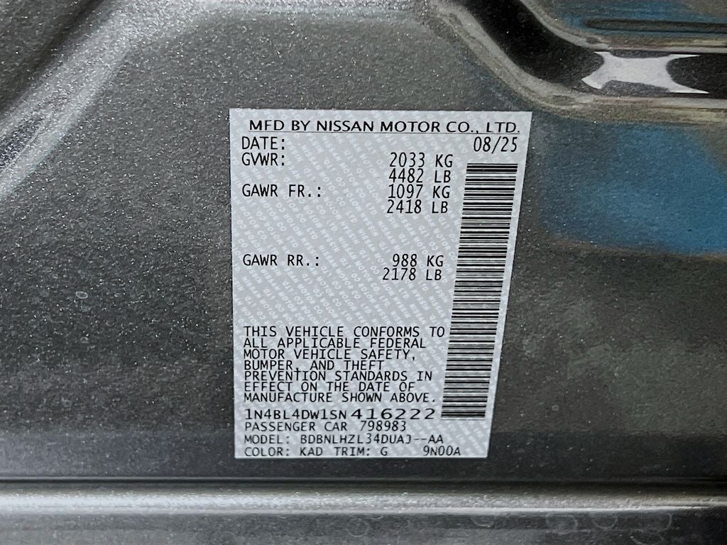 2025 Nissan Altima 2.5 SV