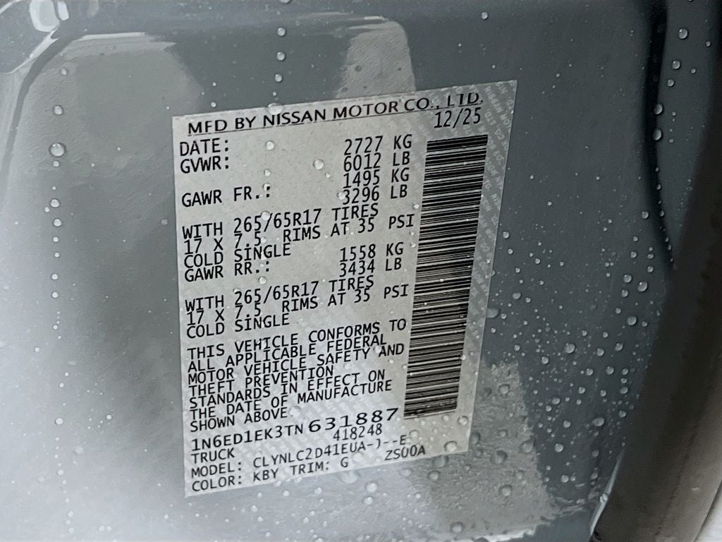 2026 Nissan Frontier SV