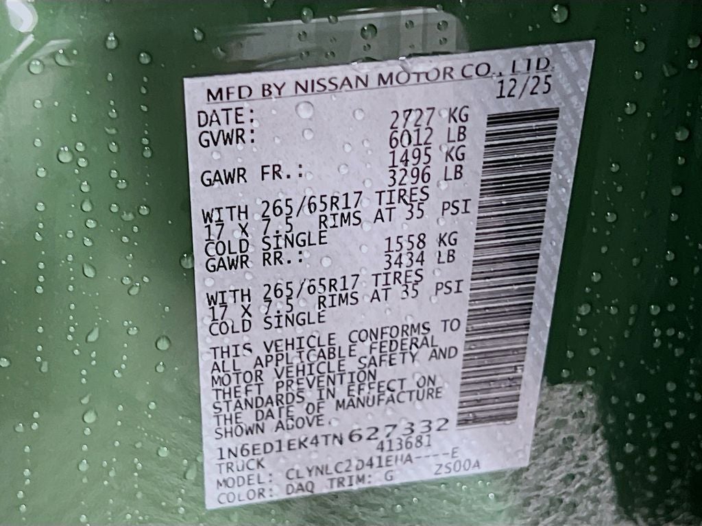 2026 Nissan Frontier SV