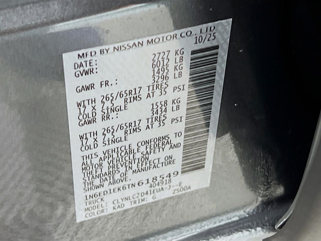 2026 Nissan Frontier SV