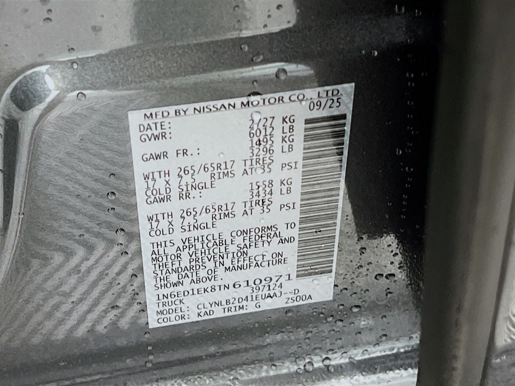 2026 Nissan Frontier SV