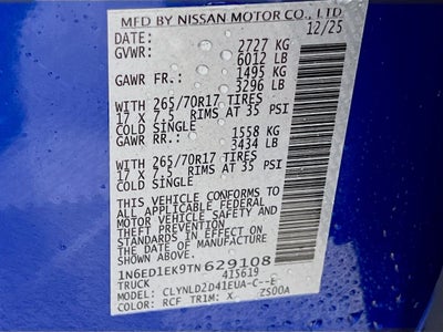 2026 Nissan Frontier PRO-4X