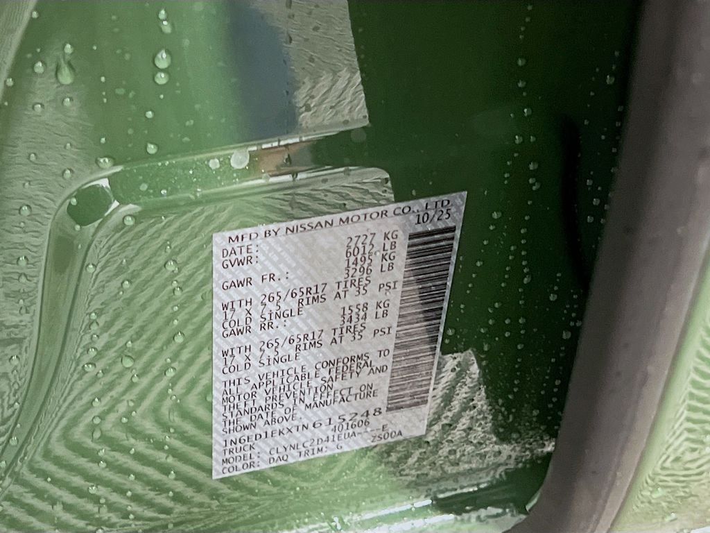 2026 Nissan Frontier SV