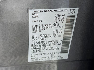 2026 Nissan Pathfinder SV