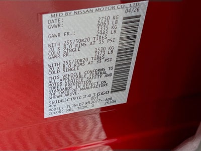 2026 Nissan Pathfinder SL