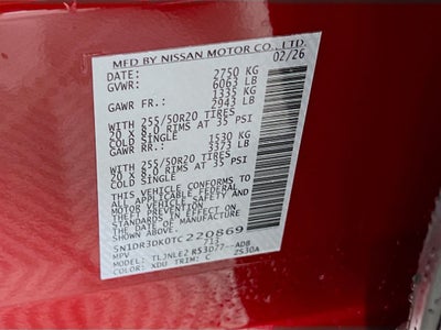 2026 Nissan Pathfinder Platinum